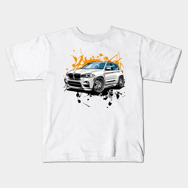 SUV Vehicles in Graffiti Cartoon Style Kids T-Shirt by irfankokabi